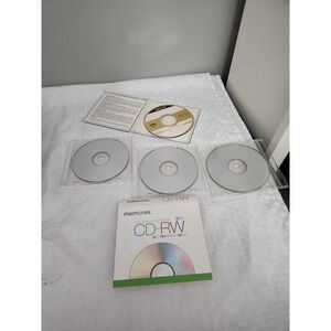 Mixed Blank CD Lot Memorex CD-RW 700MB 80min and TDK CD-R74 650MB with Cases
